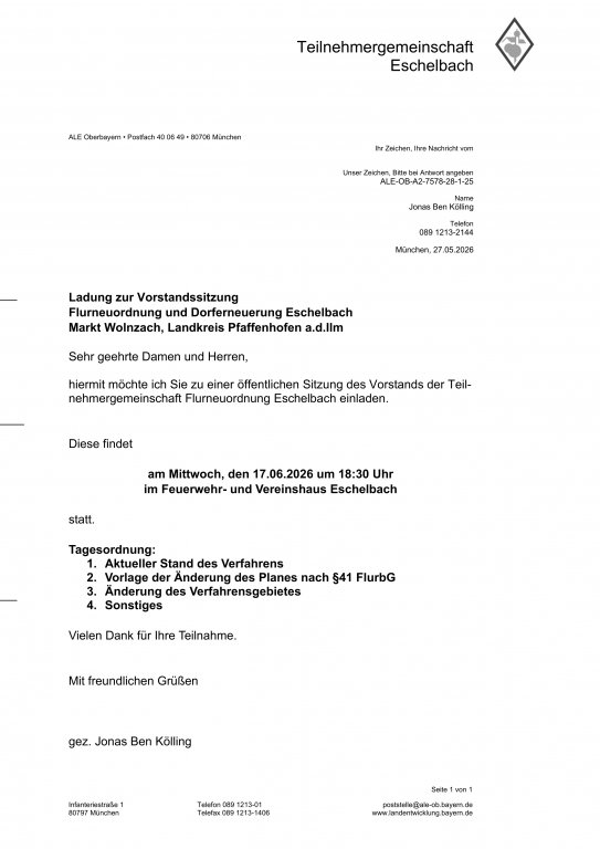 Grossansicht in neuem Fenster: Teilnehmergemeinschaft Eschelbach Sitzung 27.11.2024 Grossansicht in neuem Fenster: Teilnehmergemeinschaft Eschelbach Sitzung 27.11.2024