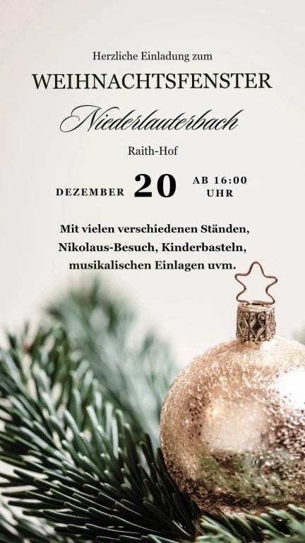 Adventsfenster Niederlauterbach