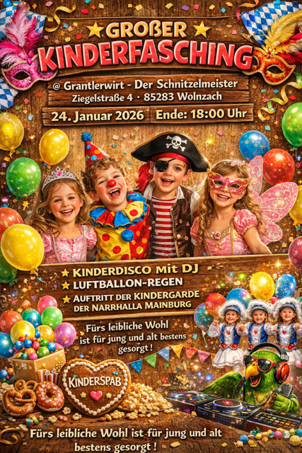 Grossansicht in neuem Fenster: Kinderfasching beim Grantlerwirt